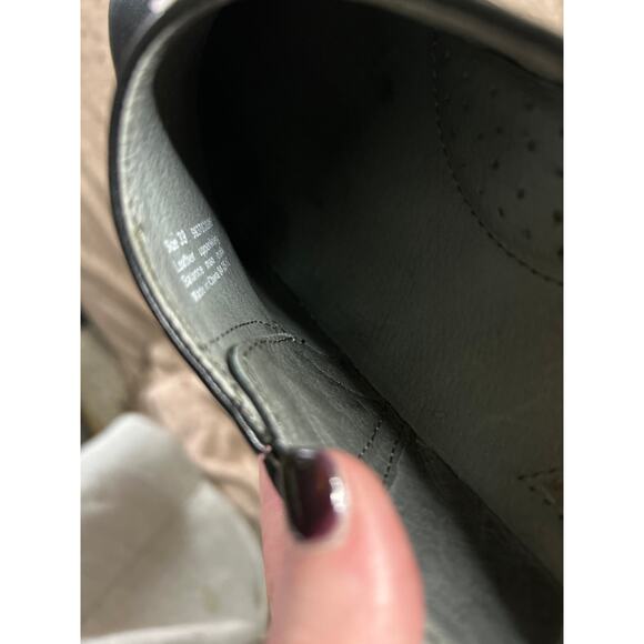 Dansko Stacie Black Leather Clogs 39 EUC Comfort Slip-On Classic Work Shoe - Picture 9 of 10